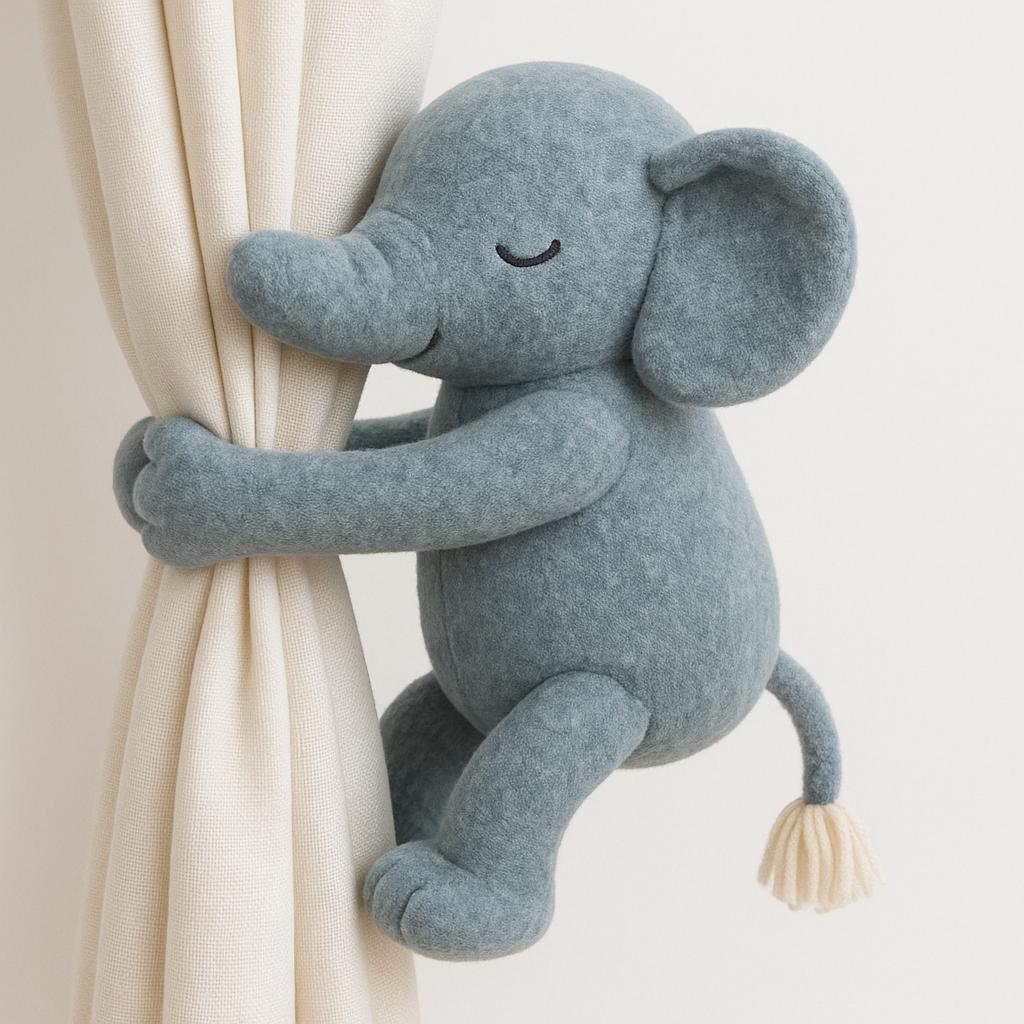 Nunu the Elephant Curtain Tieback